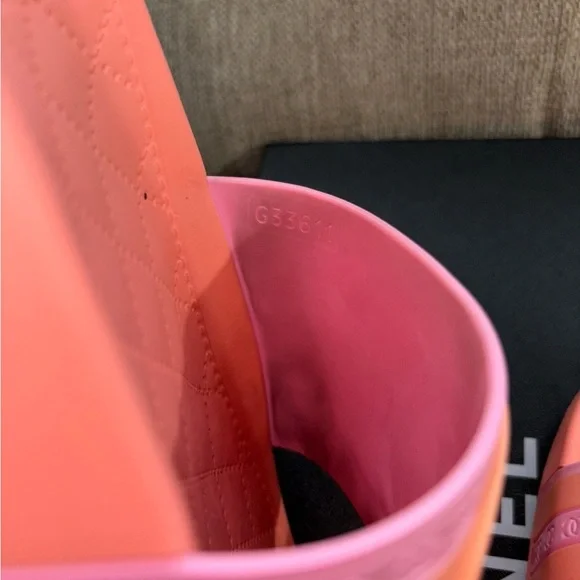 Saks Fifth Avenue Pink and Orange Women's Sandals - Picture 7 of 9